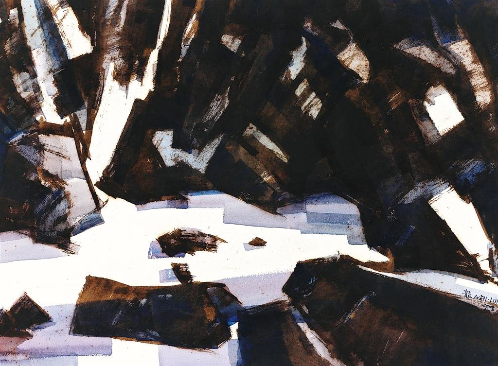 C028 陳文龍---岩 56x76cm 2008